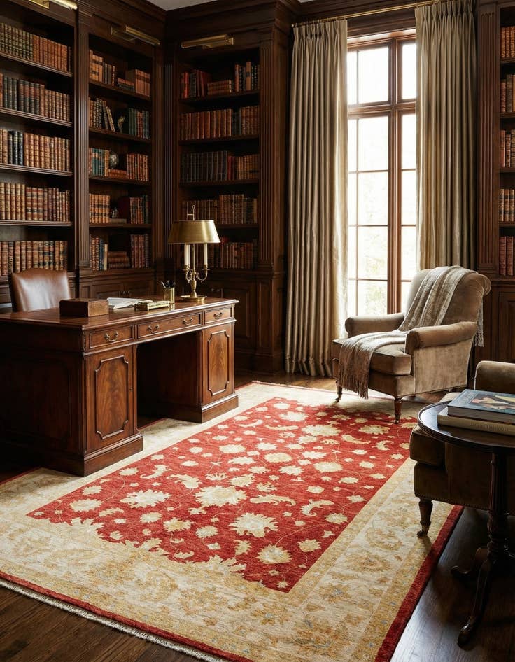 Detail image of 6' 8 x 9' 10 Ziegler Wool Rug