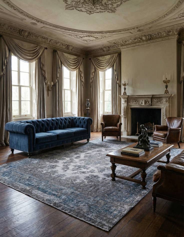 Detail image of 9' 10 x 13' 5 Vintage Royal Wool Rug