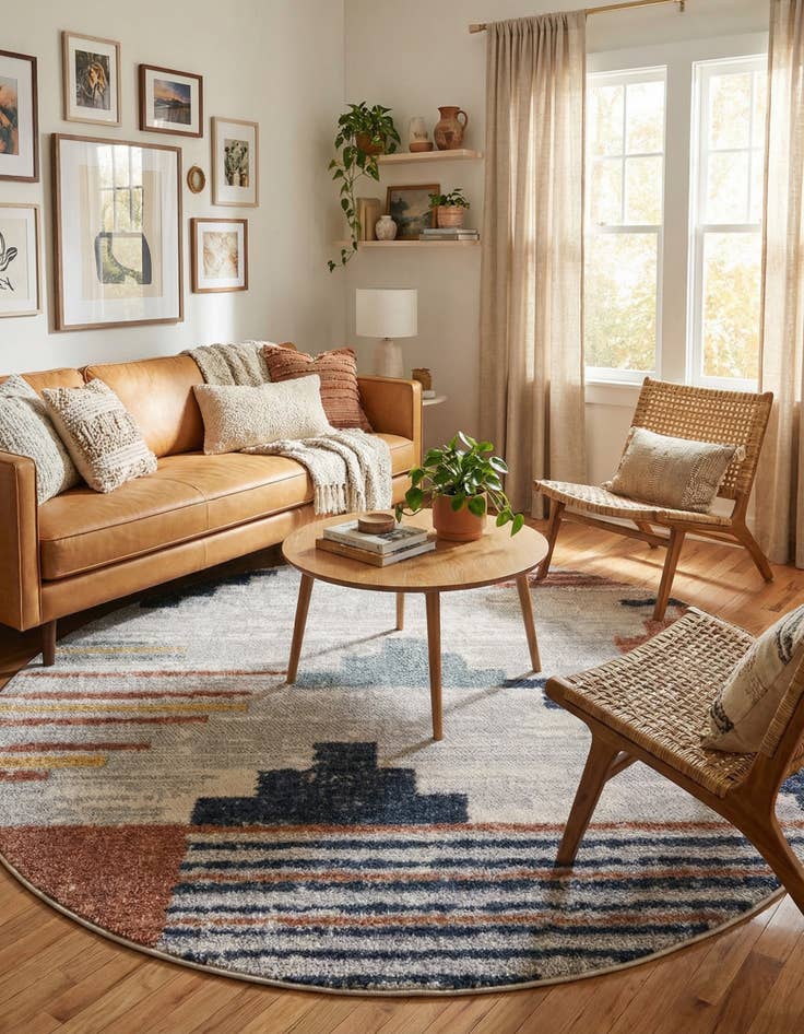 Detail image of  7' x 7' Cherokee Round Rug