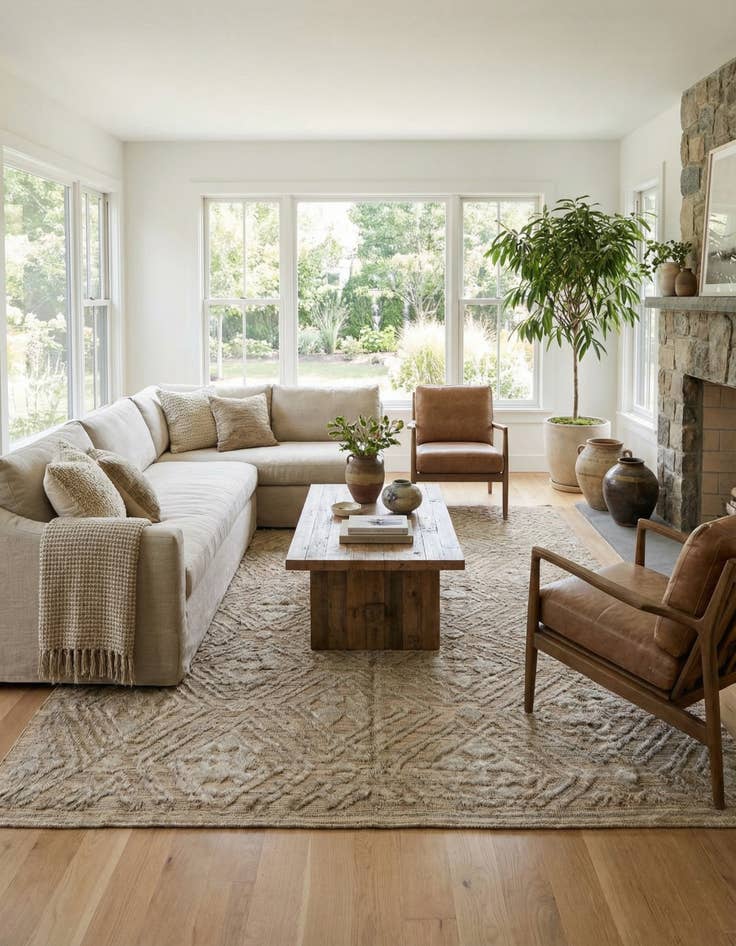 Detail image of 8' 10 x 12' 7  Hand Knotted Darya Wool Rug