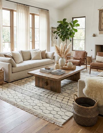 8' 2 x 10' Hand Knotted Moroccan Wool Rug