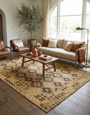 6' 6 x 9' 6 Hand Knotted Marok Kilim Rug