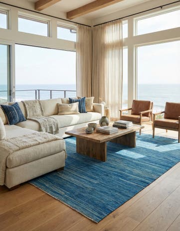 6' 6 x 10' Hand Woven Kilim Modern Wool Rug