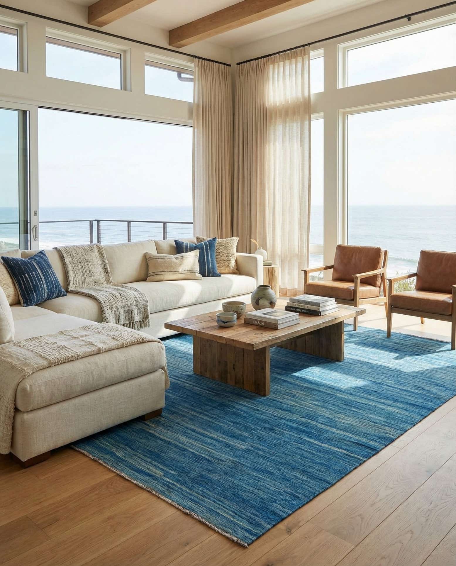 6' 6 x 10' Hand Woven Kilim Modern Wool Rug