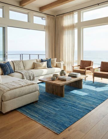 6' 6 x 10' Hand Woven Kilim Modern Wool Rug