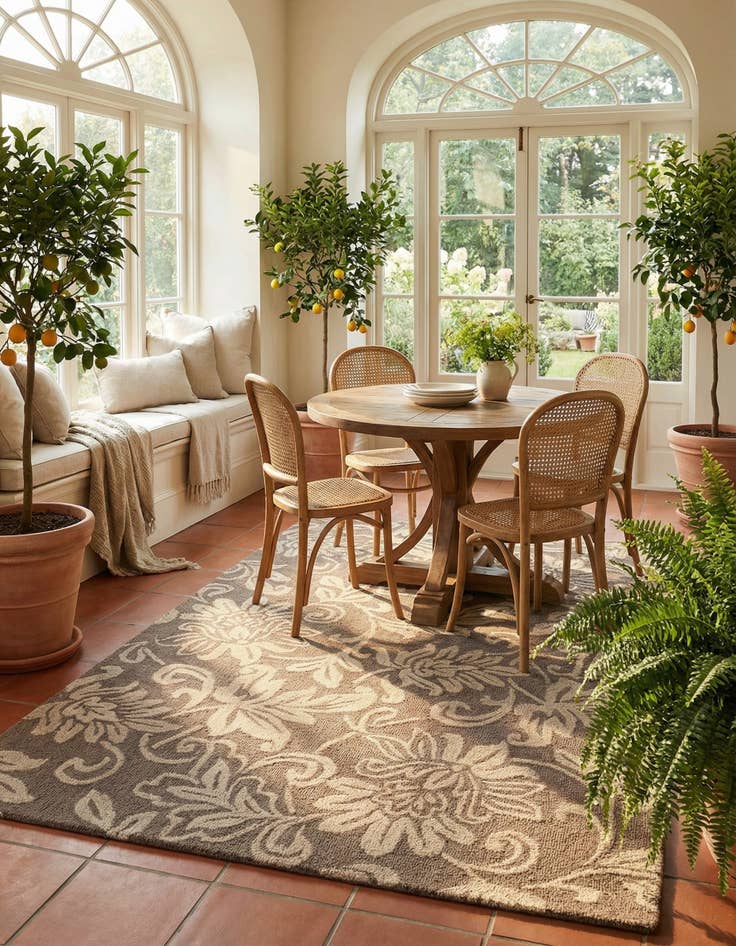 Detail image of 5' x 8' Agra Wool Rug