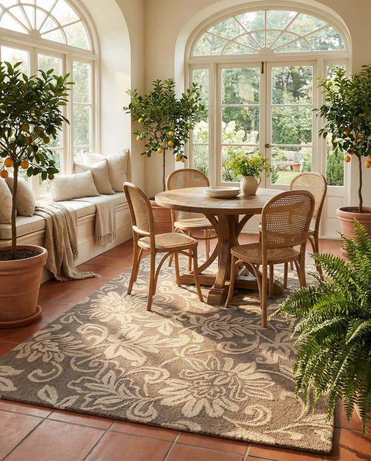 Detail image of 5' x 8' Agra Wool Rug