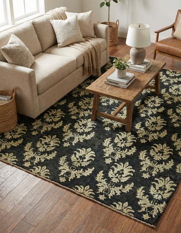 5' x 6' 4 Hand Knotted Peshawar Ziegler Oriental Rug