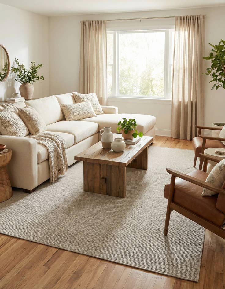 Detail image of 10' x 13'  Washable Solid Indoor / Outdoor Rug