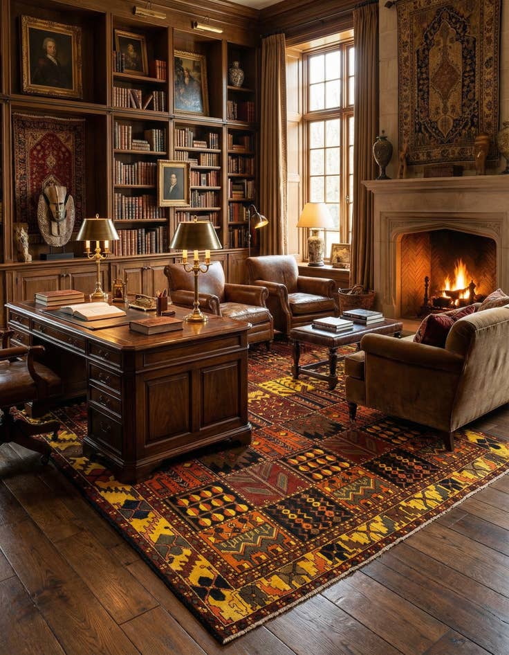 Detail image of 6' 9 x 9' 6 Bachtiar Wool Rug