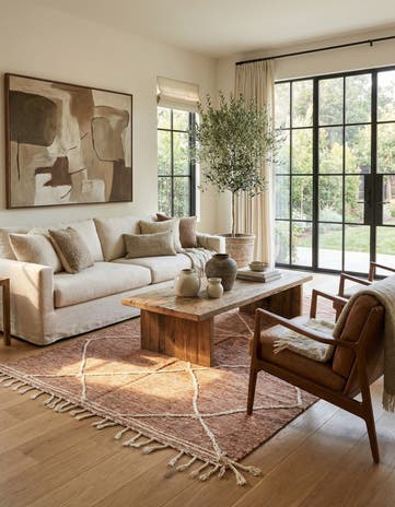 6' 2 x 9' 9 Hand Knotted Moroccan Wool Rug