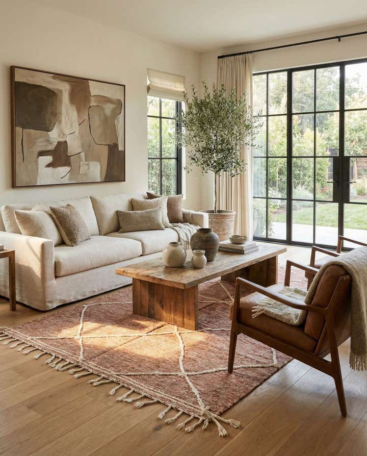 6' 2 x 9' 9 Hand Knotted Moroccan Wool Rug