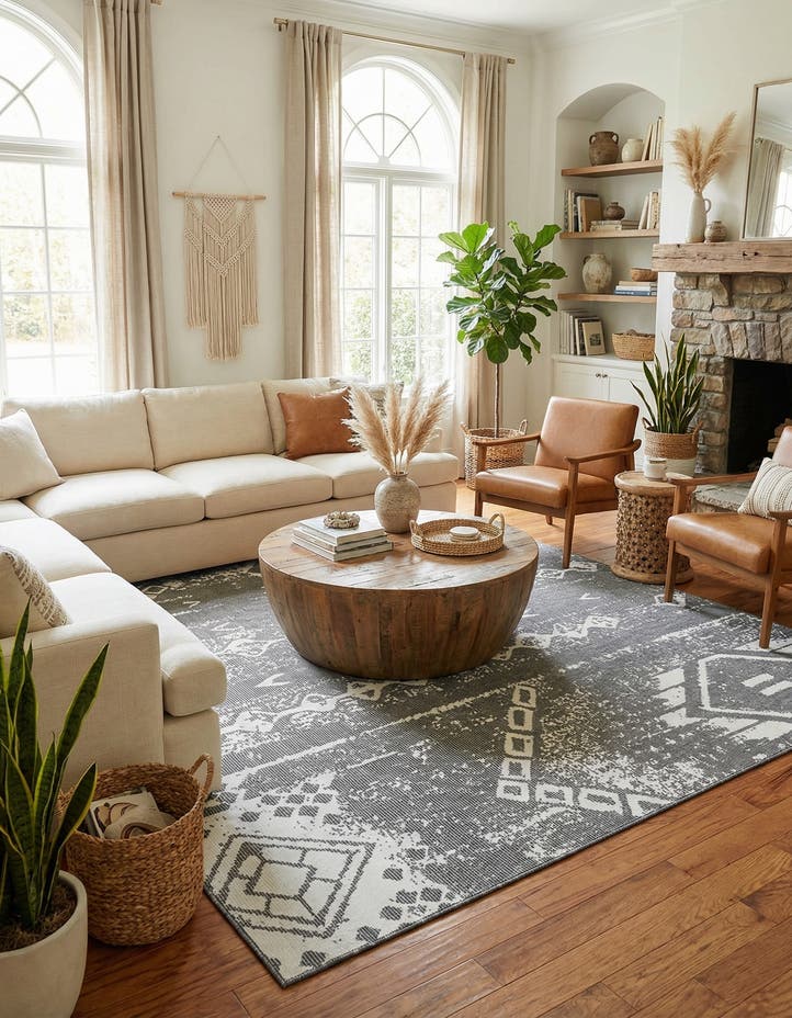 10' 8 x 10' 8 Easy-Clean Bohemian Indoor / Outdo...
