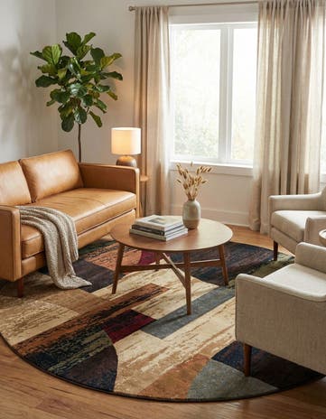 7' x 7' Cafe Round Rug