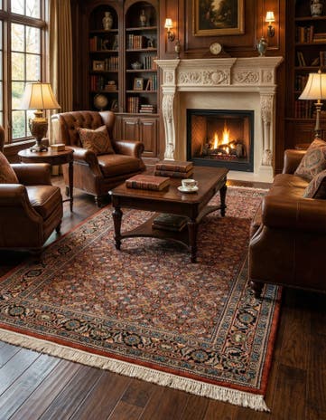 4' x 6' 6 Hand Knotted Bidjar Oriental Wool Rug