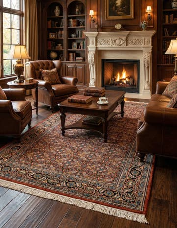 4' x 6' 6 Hand Knotted Bidjar Oriental Wool Rug