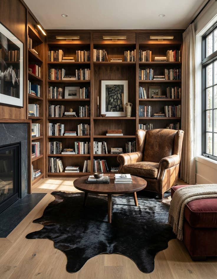 Detail image of 5' 11 x 7' Cowhide Leather Rug