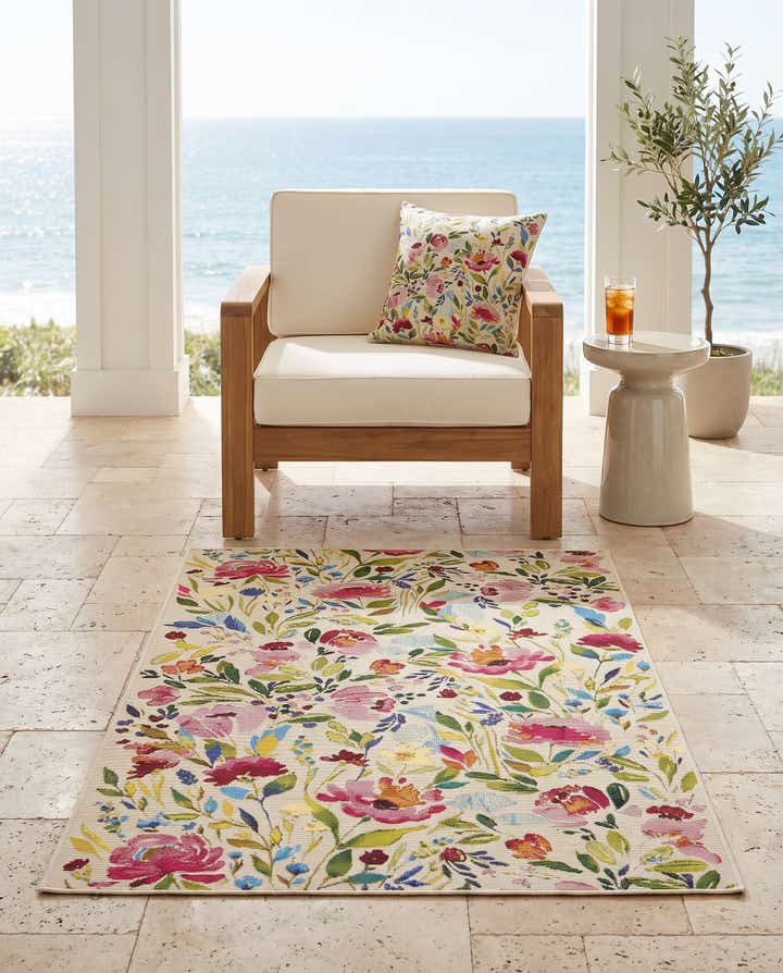 100cm x 160cm Leicht zu reinigen Botanical Innen- / Aussenbereich Teppich