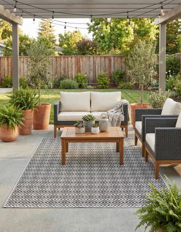 7' 10 x 11' Easy-Clean Jill Zarin Costa Rica Indoor / Outdoor Rug