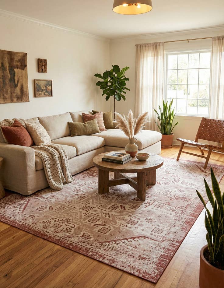 Detail image of 10' x 14'  Washable Aztec Indoor / Outdoor Rug