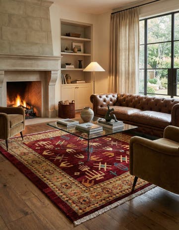 6' 2 x 6' 3 Hand Knotted Ziegler Wool Square Rug