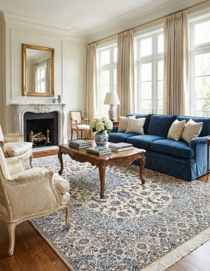 Detail image of 6' 7 x 10' 5 Nain Rug