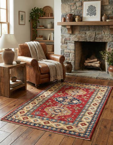 2' 7 x 3' 9 Hand Knotted Kazak Oriental Rug