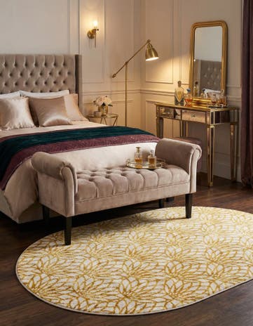 4' x 6' Marilyn Monroe™ Glam Dahlia Oval Rug