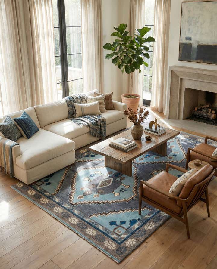 8' 10 x 12' 6 Hand Knotted Moroccan Wool Rug