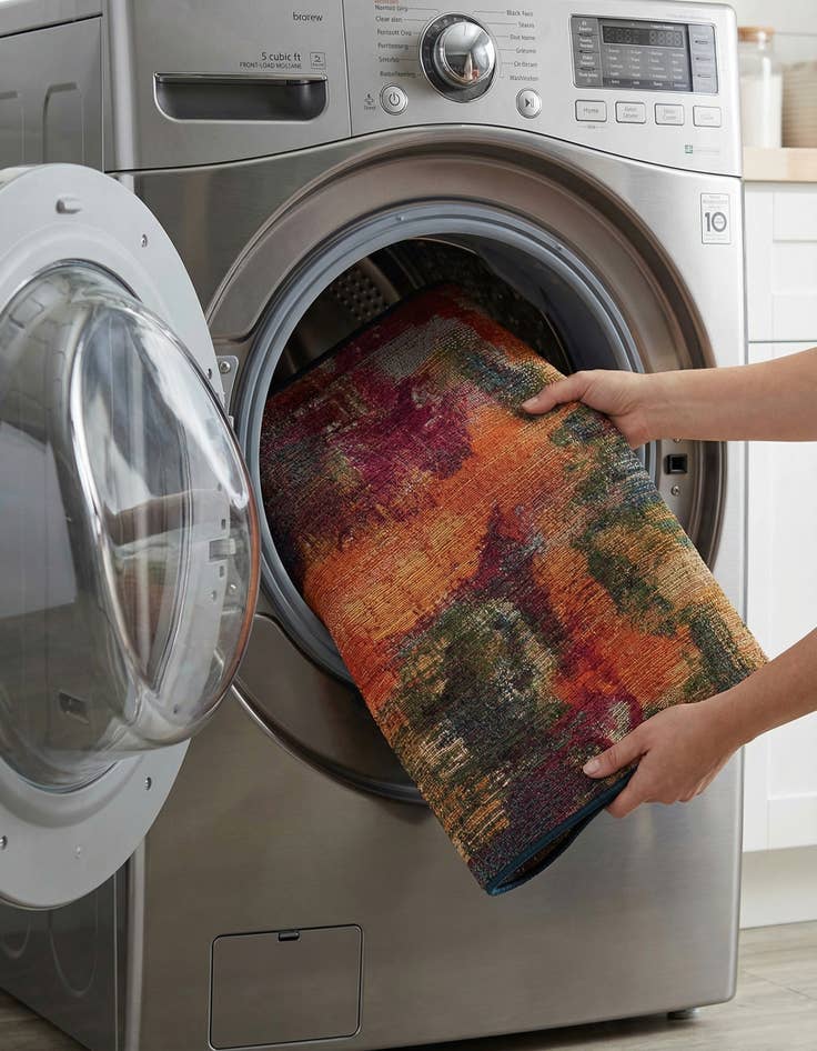 Detail image of 2' 7 x 11'  Washable Modern Indoor / Outdoor Runner Rug