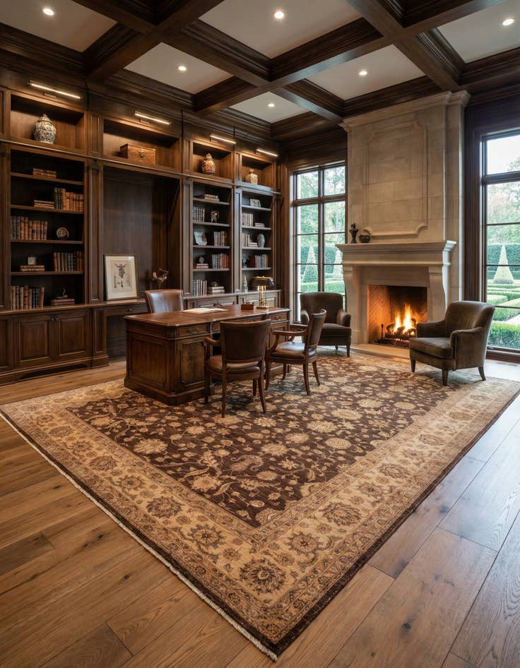 Detail image of 13' x 16' 6  Hand Knotted Peshawar Ziegler Rug