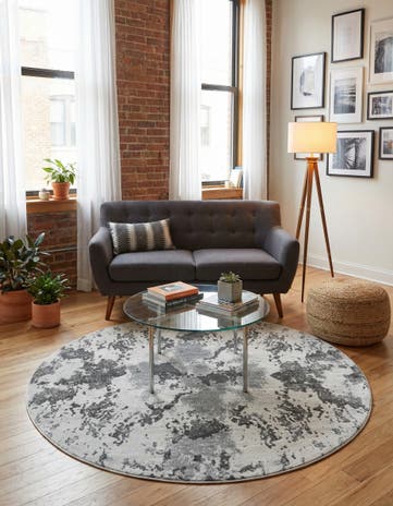 Light Gray Sydney Round Rug