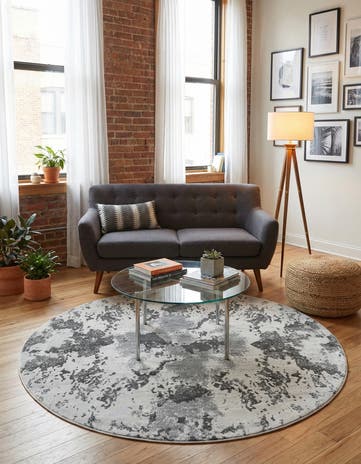 Light Gray Sydney Round Rug