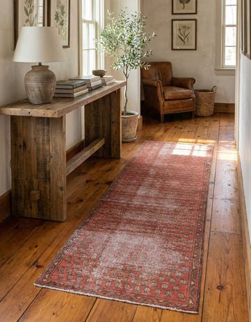 2' 8 x 8' 9 Hand Knotted Ultra Vintage Persian Wool Runner Rug