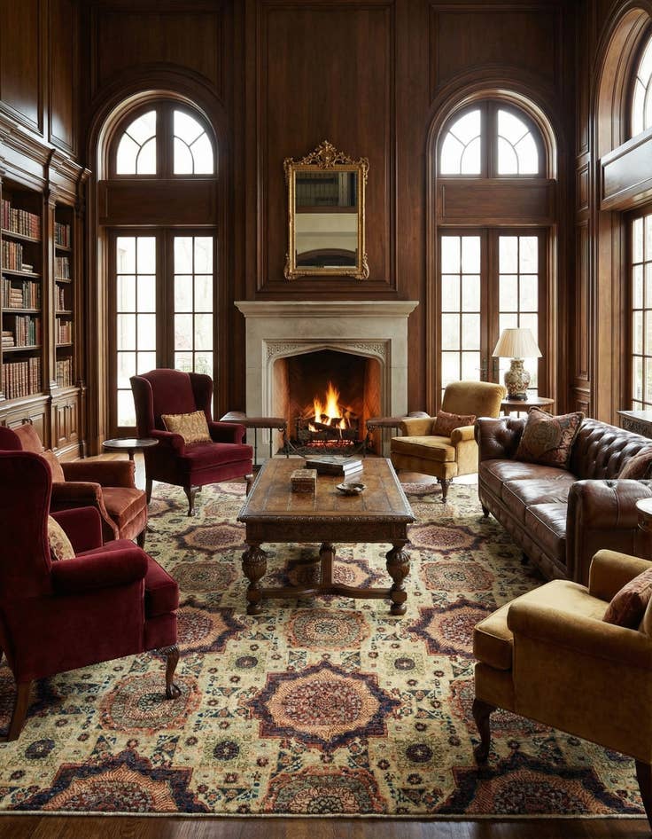 Detail image of 8' x 10' 3  Hand Knotted Mamluk Ziegler Rug