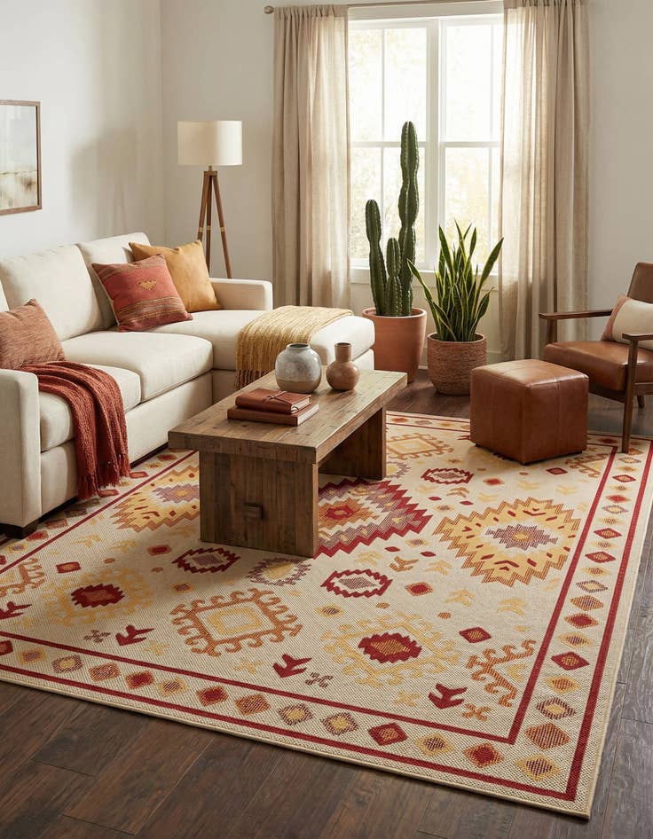 Detail image of 7' 10 x 10'  Washable Baja Indoor / Outdoor Rug