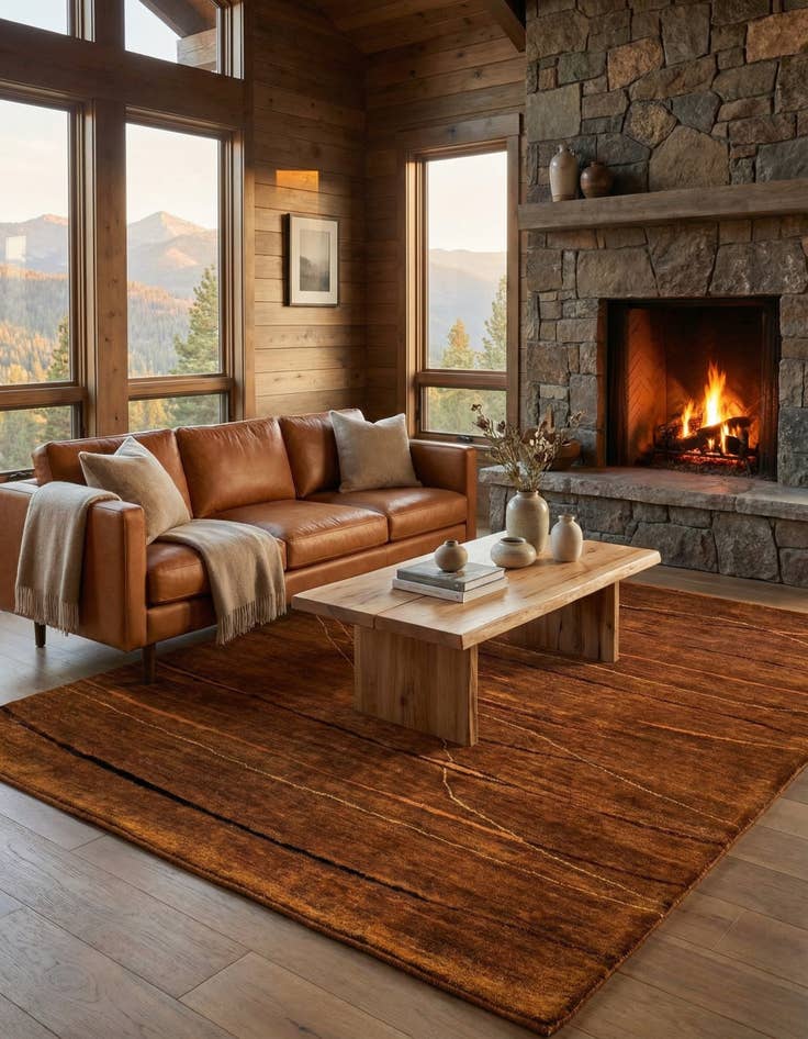 Detail image of 4' 10 x 6' 10  Hand Knotted Gabbeh Wool Rug