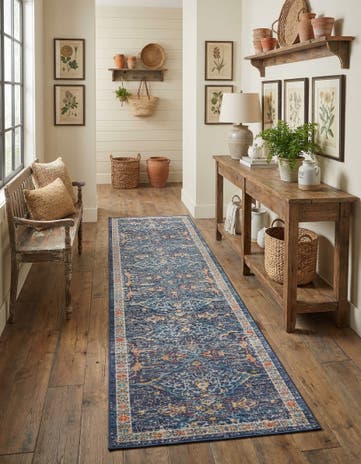 Navy Blue Lola Runner Rug