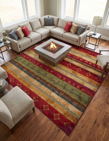 12' x 12' Easy-Clean Modern Indoor / Outdoor Square Rug