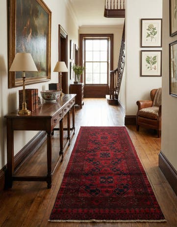 2' 7 x 6' 7 Hand Knotted Khal Mohammadi Wool Runner Rug