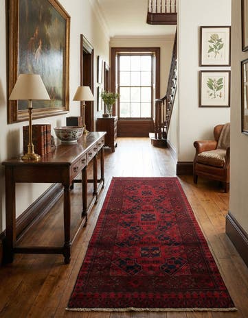 2' 7 x 6' 7 Hand Knotted Khal Mohammadi Wool Runner Rug