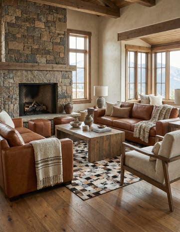 5' x 7' 10 Cowhide Stocks Rug