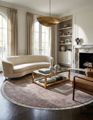 6' 8 x 6' 8 Hand Knotted Darya Wool Round Rug