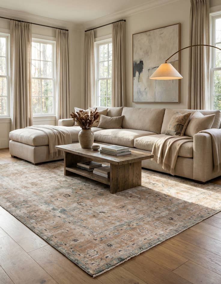 Detail image of 8' 2 x 11' 5  Hand Knotted Ultra Vintage Persian Wool Rug