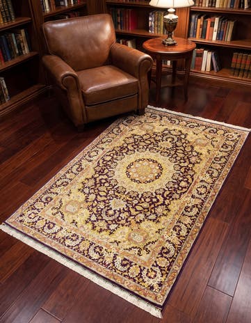 3' 3 x 4' 11 Ghom Silk Rug