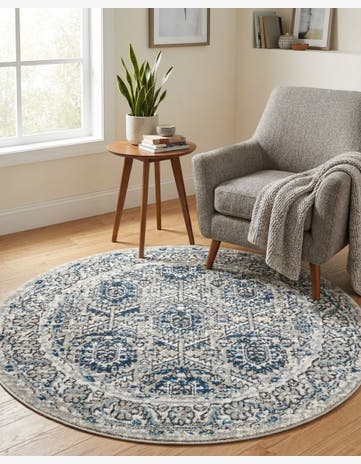 Gray Nyla Round Rug