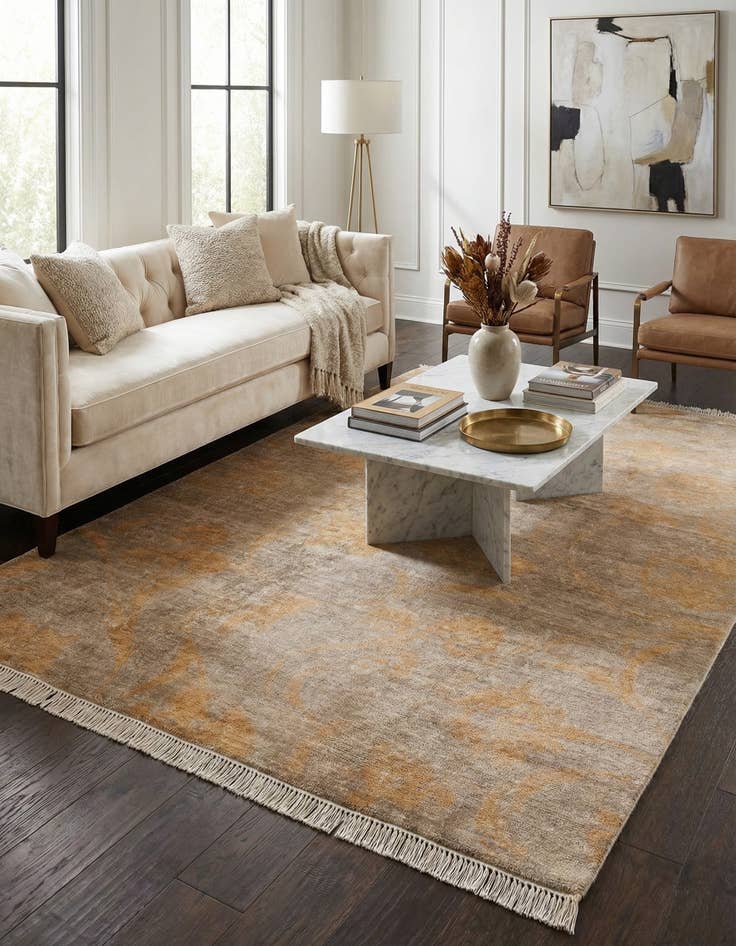 Detail image of 5' 7 x 8'  Hand Knotted Darya Wool Rug