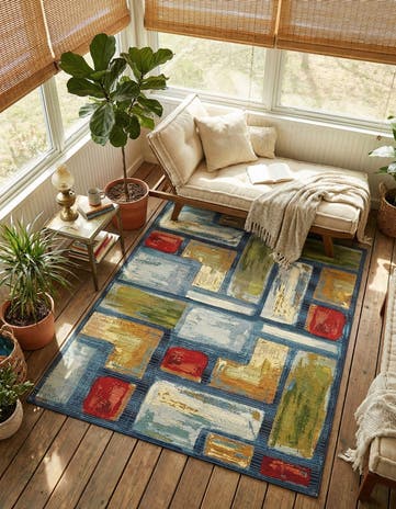 Easy-Clean Modern Indoor / Outdoor Rug