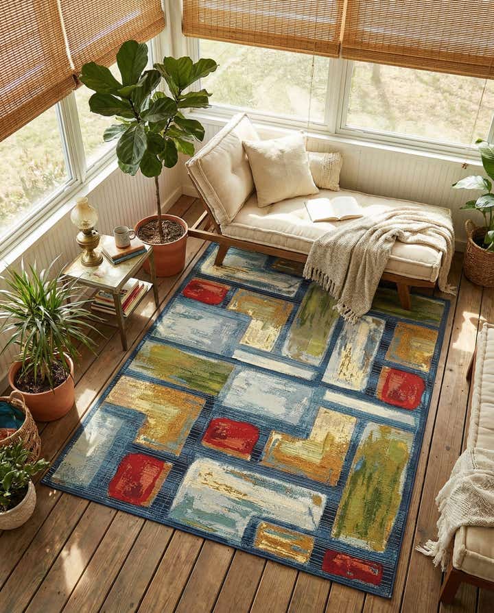 4' x 6' Easy-Clean Modern Indoor / Outdoor Rug