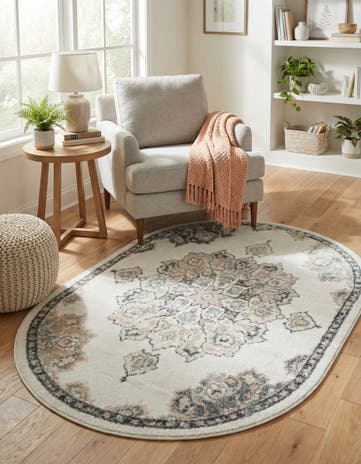 Ivory Parker Oval Rug